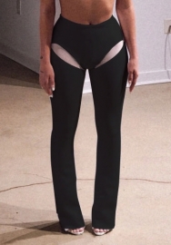 2022 Styles Women Fashion INS Styles Solid Color Cut Out Long Pants