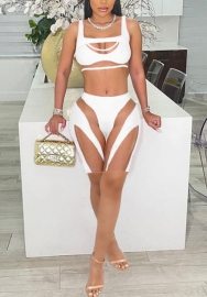 (Real Image)2022 Styles Women Fashion INS Styles Mesh Short Two Piece Suit