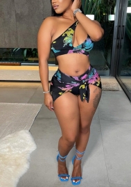 2022 Styles Women Fashion INS Styles Print Two Piece Suit Dress