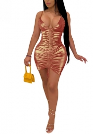 (Real Image)2022 Styles Women Fashion INS Styles Strap Ruffle Mini Dress