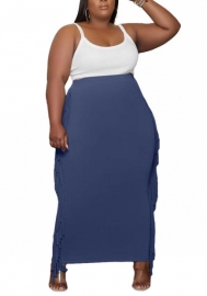 (Plus Size)(Only Skirts)2022 Styles Women Fashion INS Styles Double Ruffle Size Skirts