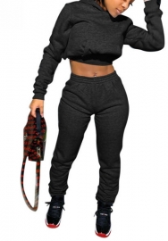 (Real Image)2022 Styles Women Fashion INS Styles Solid Color Hoodie Two Piece Suit