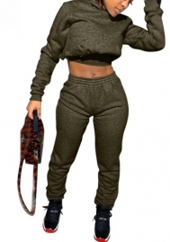 (Real Image)2022 Styles Women Fashion INS Styles Solid Color Hoodie Two Piece Suit