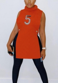 (Real Image)2022 Styles Women Fashion INS Styles Number Casual Mini Dress