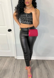 (Only Tops)(Real Image)2022 Styles Women Fashion INS Styles Sequin Letter Tank Tops