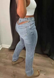 (Real Image)2022 Styles Women Fashion INS Styles Cut Out Long Pants