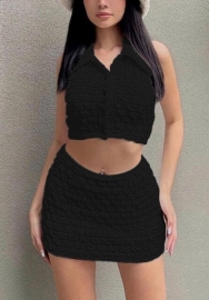 2022 Styles Women Fashion INS Styles Front Button Summer Two Piece Dress