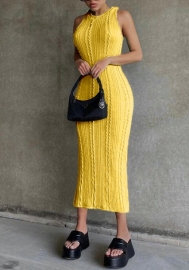 (Real Image)2022 Styles Women Fashion INS Styles Summer Rib Maxi Dress