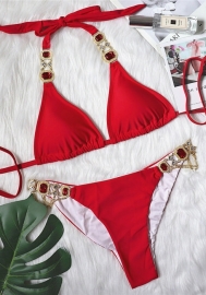 (Real Image)2022 Styles Women Fashion INS Styles Diamonds Bikini Set