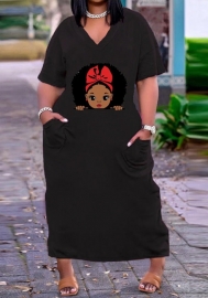 2022 Styles Women Fashion INS Styles Print Maxi Dress