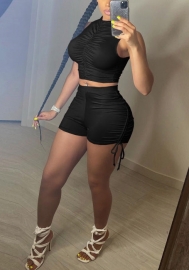 2022 Styles Women Fashion INS Styles Solid Color Short Two Piece Suit