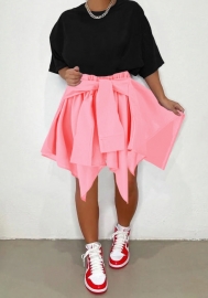 (Only Bottom)(Real Image)2022 Styles Women Fashion INS Styles Solid Color Cotton Irregular Skrits