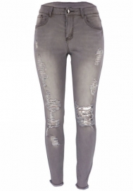 (Real Image)2022 Styles Women Fashion INS Styles Jeans Ripped Long Pants