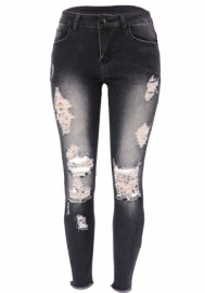 (Real Image)2022 Styles Women Fashion INS Styles Jeans Ripped Long Pants