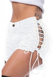 2022 Styles Women Fashion INS Styles Jeans Double Lace Up Short Pants