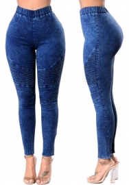 (Real Image)2022 Styles Women Fashion INS Styles Solid Color Jeans Long Pants