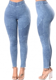 (Real Image)2022 Styles Women Fashion INS Styles Solid Color Jeans Long Pants