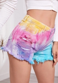 (Real Image)2022 Styles Women Fashion INS Styles Jeans Print Short Pants