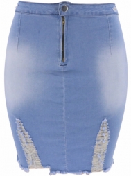 (Real Image)2022 Styles Women Fashion INS Styles Jeans Ripped Skirts