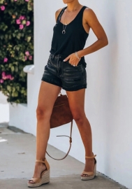 (Only Bottom)(Real Image)2022 Styles Women Fashion INS Styles Black Jeans Ripped Short Pants