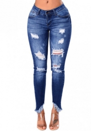 (Real Image)2022 Styles Women Fashion INS Styles Jeans Ripped Long Pants