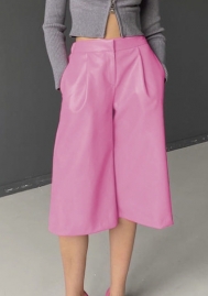 (Real Image)2022 Styles Women Fashion INS Styles PU Short Pants