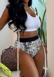 (Only Short Pants)2022 Styles Women Fashion INS Styles Sequin Short Pants