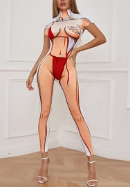 2022 Styles Women Fashion INS Styles Print Jumpsuit