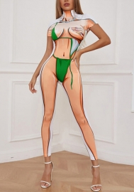 2022 Styles Women Fashion INS Styles Print Jumpsuit