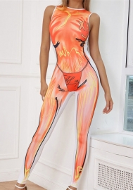 (Real Image)2022 Styles Women Fashion INS Styles Print Two Piece Suit