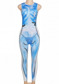 (Real Image)2022 Styles Women Fashion INS Styles Print Two Piece Suit