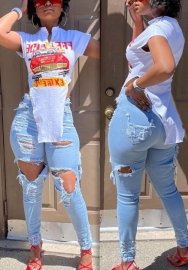 2022 Styles Women Fashion INS Styles Print Tee