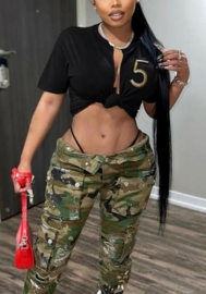 2022 Styles Women Fashion INS Styles Front Tie Tee