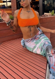 (Only Tops)(Real Image)2022 Styles Women Fashion INS Styles Sweater Halter Tank Tops