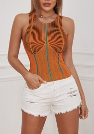 2022 Styles Women Fashion INS Styles Striped Print Tank Tops