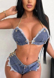 (Real Image)2022 Styles Women Fashion INS Styles Jeans Short Two Piece Suit