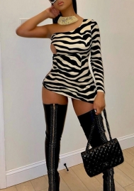 (Real Image)2022 Styles Women Fashion INS Styles Print Single Long Sleeve Mini Dress