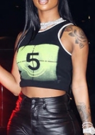 (Real Image)2022 Styles Women Fashion INS Styles Print Tank Tops