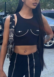 (Real Image)2022 Styles Women Fashion INS Styles Print Tank Tops