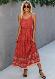 (Real Image)2022 Styles Women Fashion INS Styles Floral Bohemian Maxi Dress