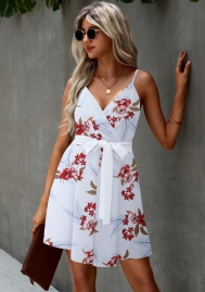 (Real Image)2022 Styles Women Fashion INS Styles Floral Bohemian Hem Mini Dress