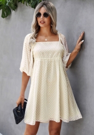(Real Image)2022 Styles Women Fashion INS Styles Puff Midi Sleeve Bohemian Dress