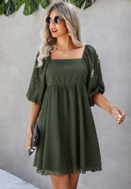 (Real Image)2022 Styles Women Fashion INS Styles Puff Midi Sleeve Bohemian Dress