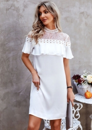 (Real Image)2022 Styles Women Fashion INS Styles Lace Ruffle Mini Dress
