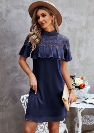 (Real Image)2022 Styles Women Fashion INS Styles Lace Ruffle Mini Dress