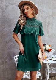 (Real Image)2022 Styles Women Fashion INS Styles Lace Ruffle Mini Dress