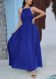 (Real Image)2022 Styles Women Fashion INS Styles Solid Color Maxi Dress