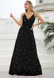 (Real Image)2022 Styles Women Fashion INS Styles Sequin Strap Maxi Dress