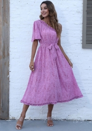(Real Image)2022 Styles Women Fashion INS Styles Single Shoulder Bohemian Maxi Dress