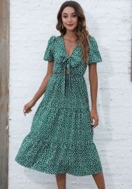 (Real Image)2022 Styles Women Fashion INS Styles Floral Bohemian Maxi Dress
